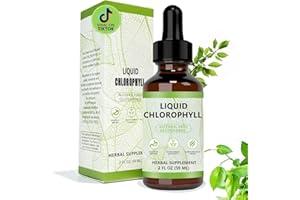 PRETTYWANG Liquid Chlorophyll Drops - Organic Vegan Body Deodorant | Internal Deodorizing for Body Odor & Skin Health | Drinkable Chlorophyll Water Supplement | Natural Mint Flavor