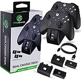 ProGAMR Xbox Controller Charger Station - Fast Charging for Series X/S, One, and Elite Controllers With 2 Rechargeable Batter