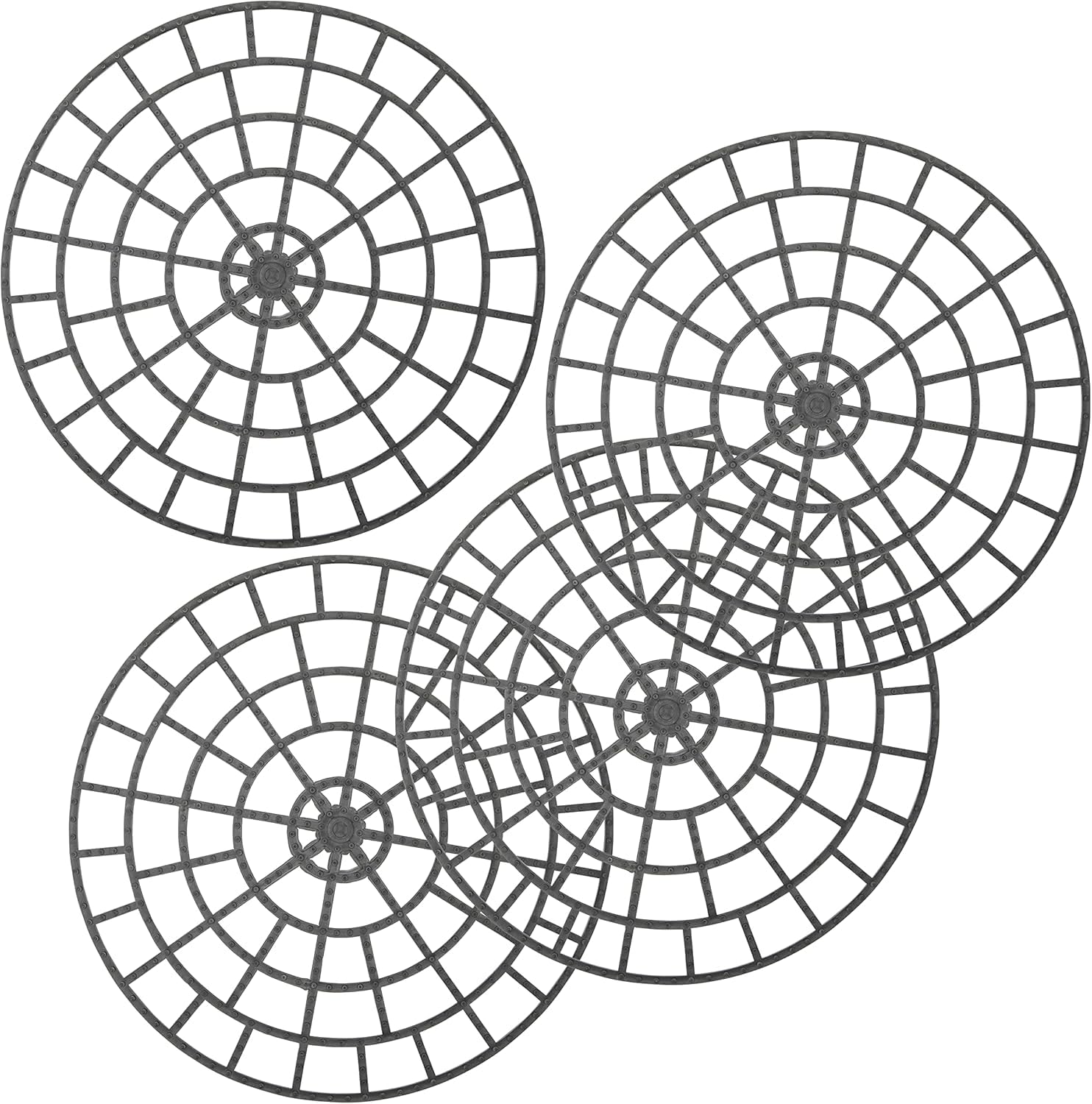 IRSTBL – Plant Pot Floor Protectors (4 Pack) – Modular Risers to Improve Drainage & Prevent Stains – Includes 6 Plant Pot Feet – Black Weather-Resistant Plastic