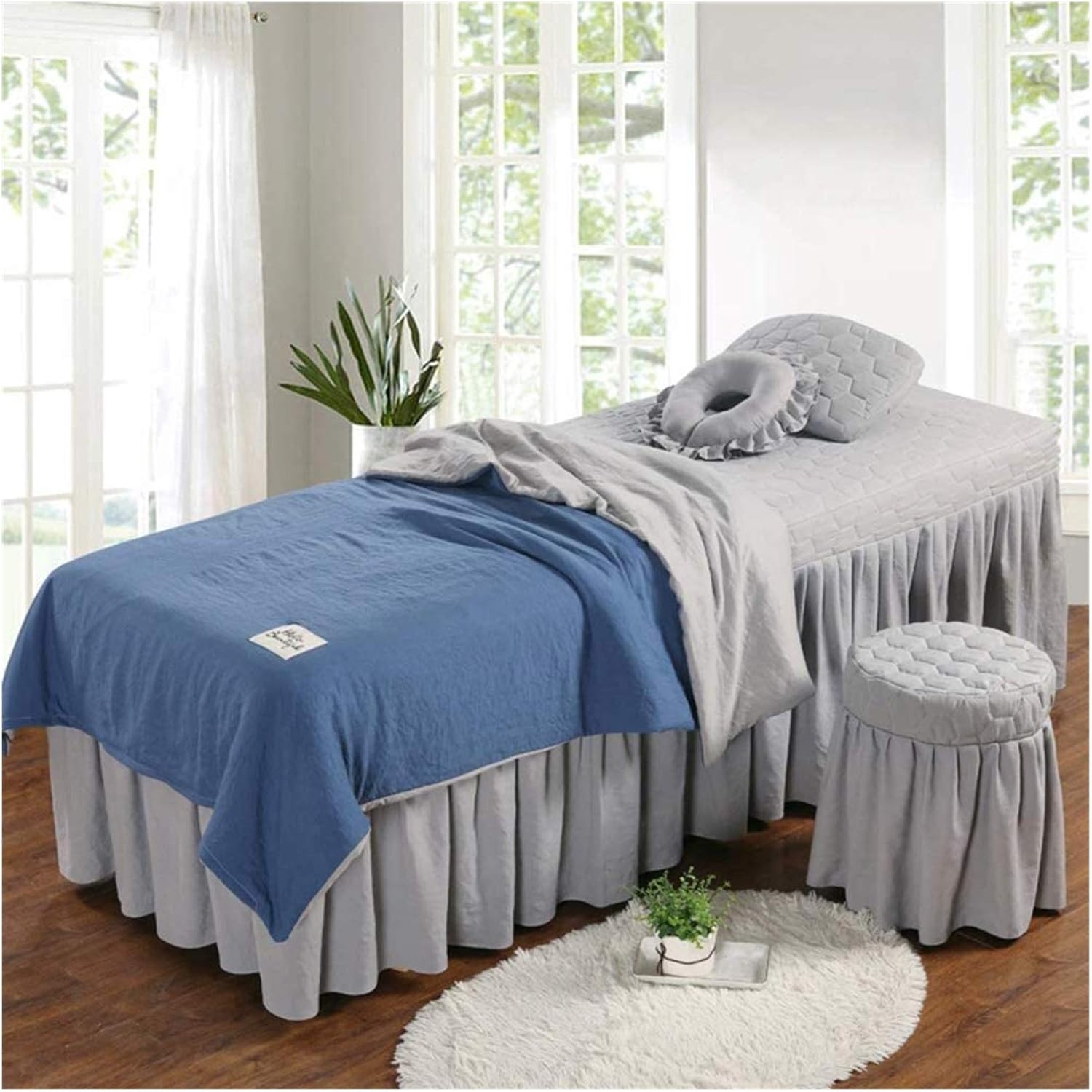 Luxury spa linens set, Massage Couch Linens set Solid Color Massage