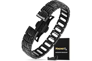 MagnetRX® Magnetic Bracelets for Men — EllipseMAX 5X Strength 5,000 Gauss Magnets — Designed in USA & Patent Pending — Premiu