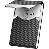 MaxGear Business Card Holder, PU Leather & Stainless Steel Business Card Case for Men or Women, Slim Name Cards Holder RFID B