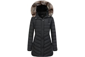 GOLDLADIES Women's Long Winter Coat Waterproof Puffer Jacket Thickened Down Parka With Hood