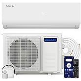 DELLA Vario Series 18000 BTU Wifi Mini Split AC, Work with Alexa 21 SEER2 Cools Up to 1000 Sq.Ft, Energy Efficient 230V Ductless Inverter System with 1.5 Ton Pre-Charged Heat Pump &amp; 16.4ft Kit