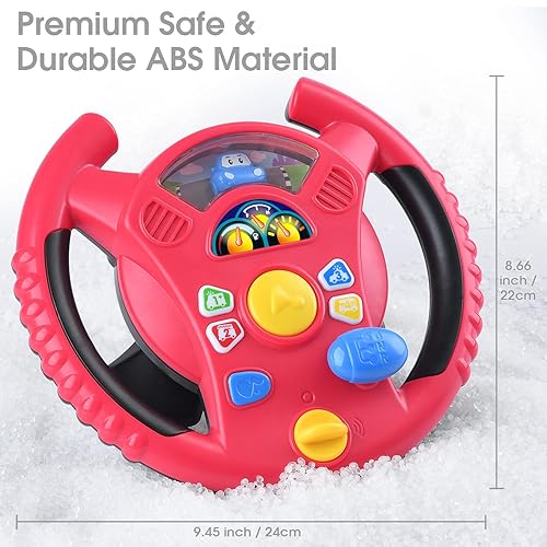 PLAY Steering Wheel Toy for Toddlers 1-3, Baby Car Seat Toys