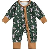 Biayxms Infant Baby Boy Girl Mallard Duck Romper Jumpsuit Long Sleeve Zip Up Duck One Piece Overalls Hunting Baby Clothes