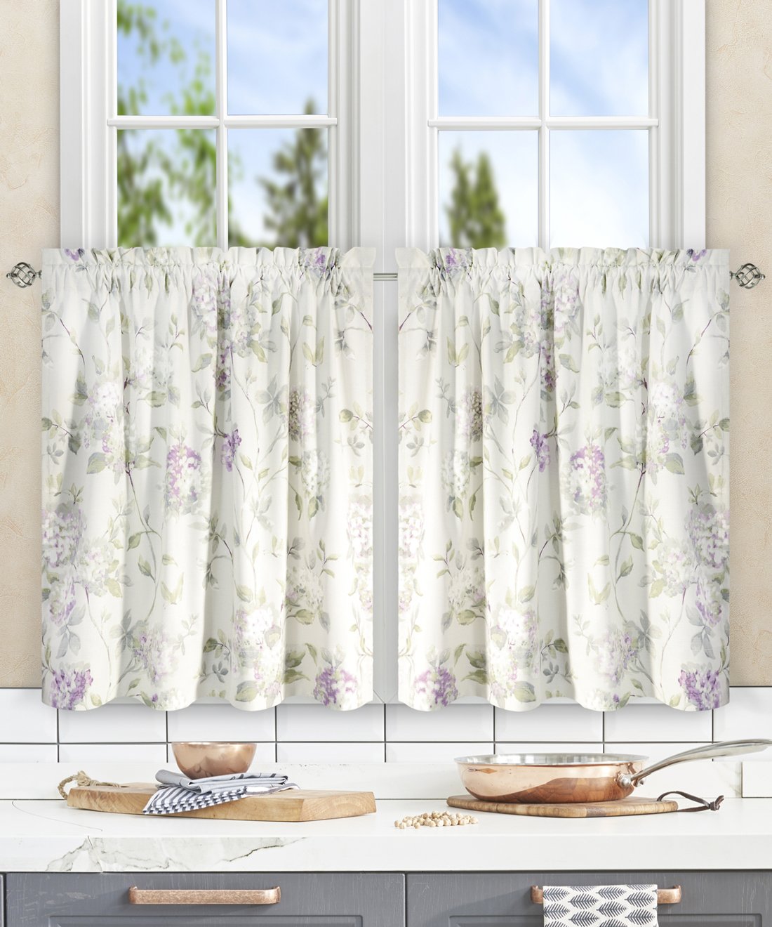 Best Kitchen Curtains Lilac Plaid