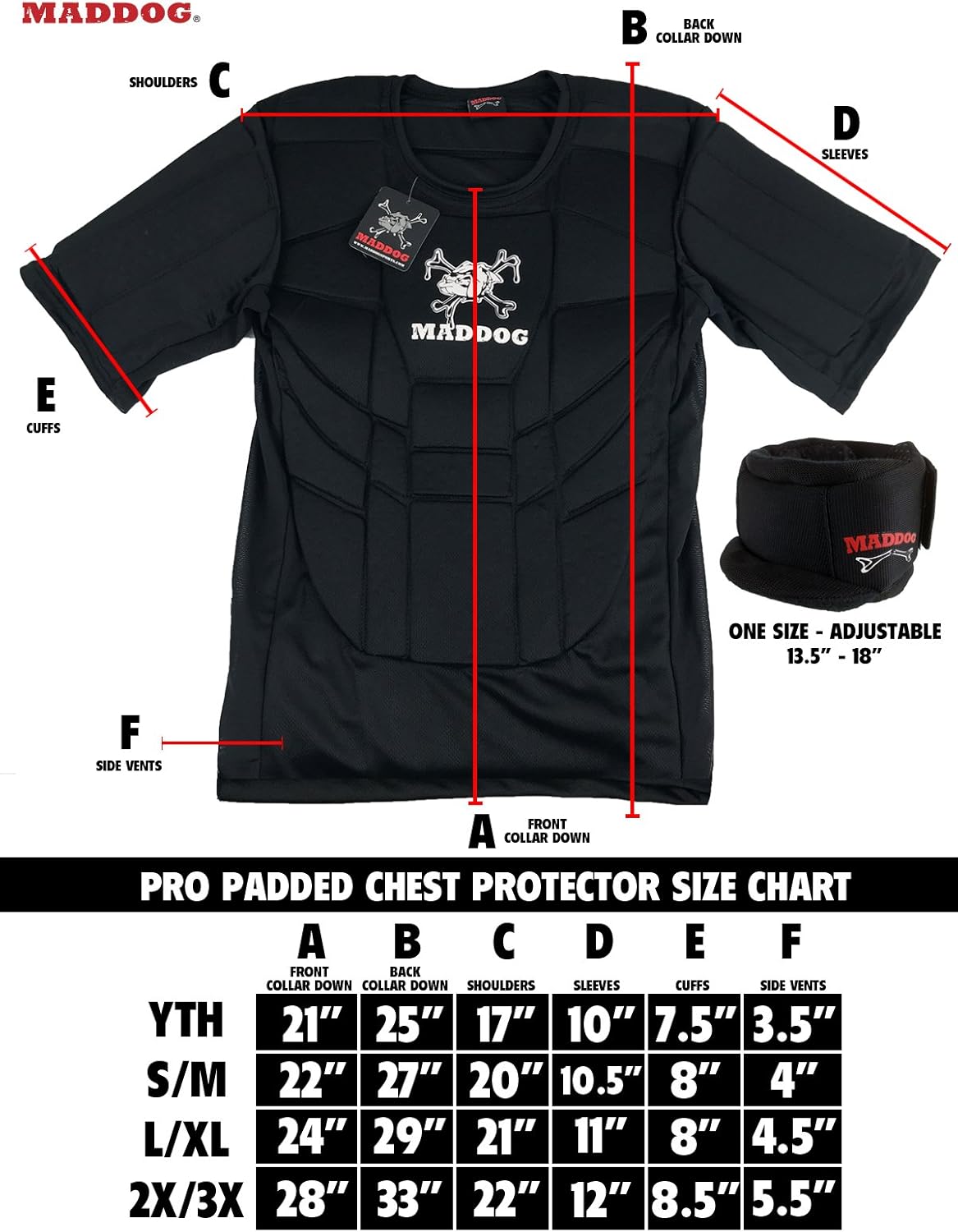 Maddog Pro Padded Neck & Chest Protector Combo Pack : Sports & Outdoors