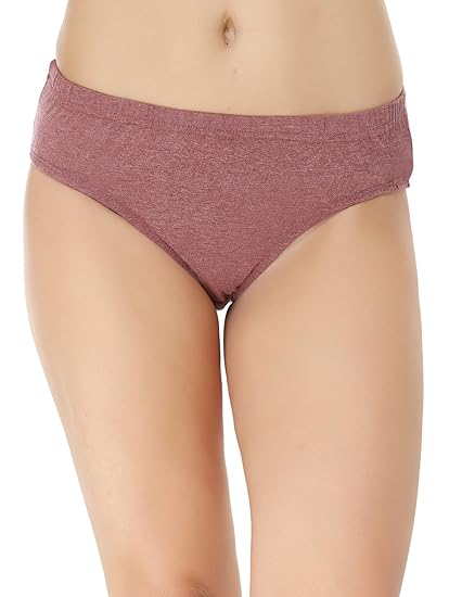 Blue Poly Cotton Solid Panty for Women