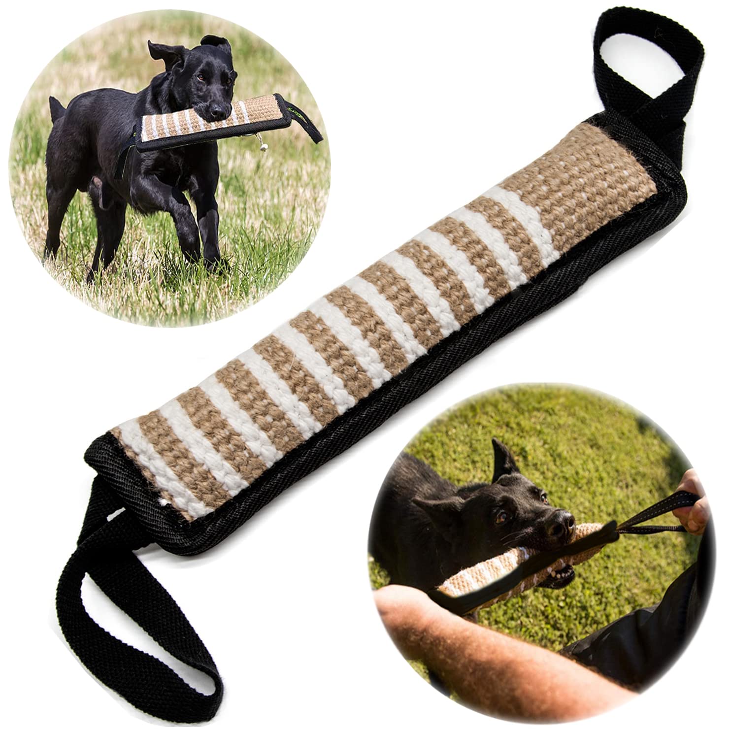 winbarry Tug of War Dog Toy,Dog Bite Tug Toy,Dog Bite Pillow,Durable Pull Toy with 2 Strong Handles for Medium to Large Dogs,Ideal for Tug of War, Fetch,