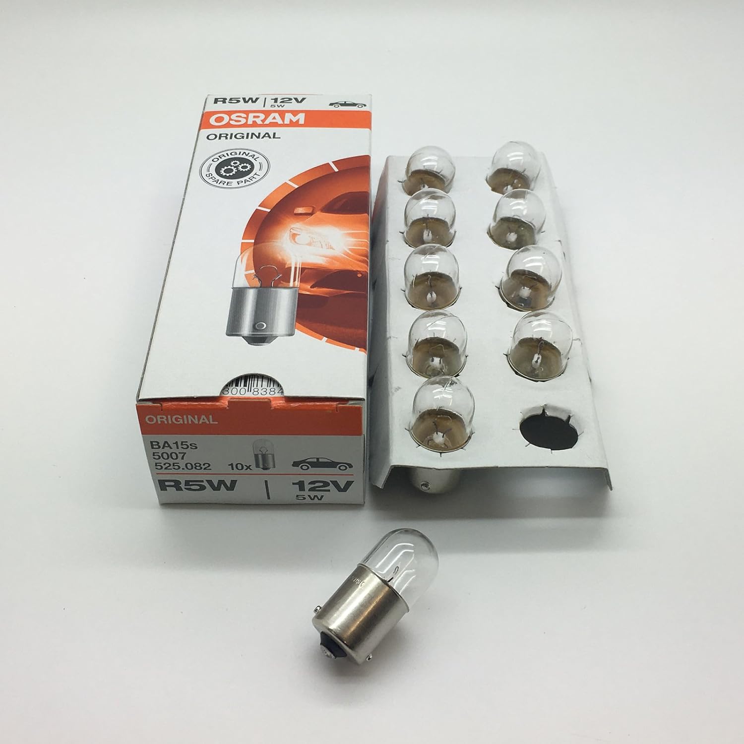 Lot De 10 Ampoules BA15s 12V 5W - Forme Globe G18 - Pour Véhicule, Intérieur, Feux Arrière - Culot Baïonnette