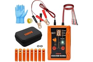 THIKPO Universal Fuel Injector Tester and Cleaner Kit with 4 Adapters, 8 Pulse Modes, 12V/5V Output