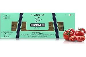 Cipriani Food Tagliarelle Egg Pasta Noodles - USDA Organic Italian Pasta, Extra Wide Egg Noodle from Italy, Non-GMO & Kosher - 250 Gram (Pack of 2)