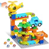 burgkidz Marble Runs for Kids 4-8: Educational Learning Marble Maze Toys | Compatible with Major Block Brands, Encourages Problem-Solving, Durable &amp; Safe, Classroom or Home Play, Ages 3-8 6 7 8+