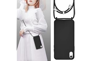 UEEBAI Crossbody Lanyard Case for iPhone XR, Silicone Phone Cover with Adjustable Neck Strap Phone Sling Crossbody Shockproof