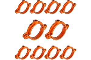 HIGHCRAFT HINGC-01-10 Industrial Decor Hinged Split Ring Pipe Hanger 1 in. Copper Epoxy Coated Iron, with 3/8 in. Rod Fitting