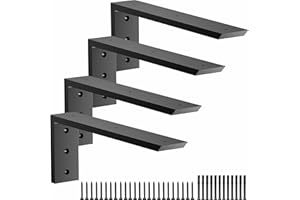BLACTEA Premium Heavy Duty Countertop Brackets 16 inch 4 Pack (2/5" Thick),Granite Countertop Support 16" x 6" x 2 1/2",Shelf L Bracket Metal Corbels Suitable for Quartz,Wood,Concrete and Laminate Countertops