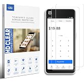 INNOSURE [2-PACK] Tempered Glass Screen Protector Designed for Square Handheld Portable POS Device 6.2" Touchscreen Anti Scratch/Fingerprint (HD Clear)