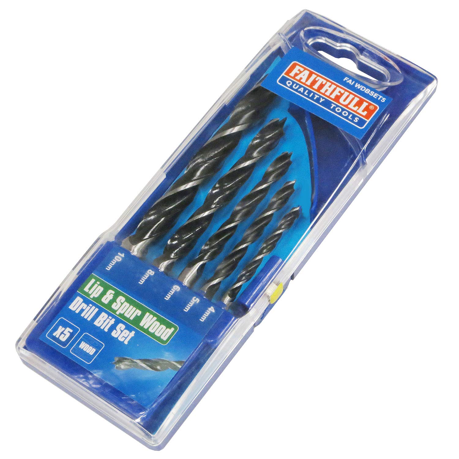 Faithfull Lip & Spur Wood Drillbit (set 5)