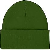 American Trends Winter Hats for Men Women Cuffed Beanies Hat Soft Plain Knit Hats Skull Caps