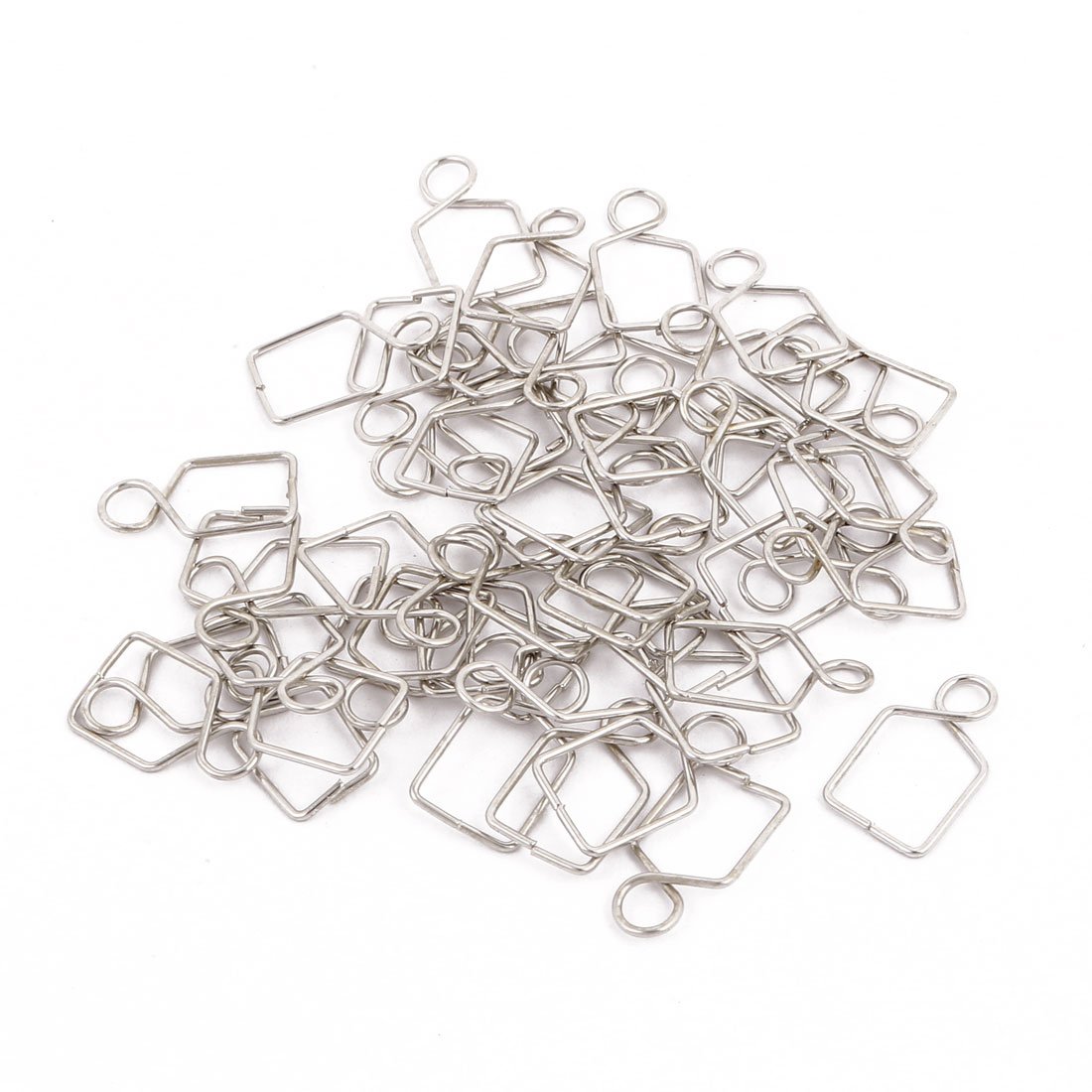 sourcingmap 50Pcs 10mm Wide Chandelier Connector Clip Chromium Tone for Fastening Crystal