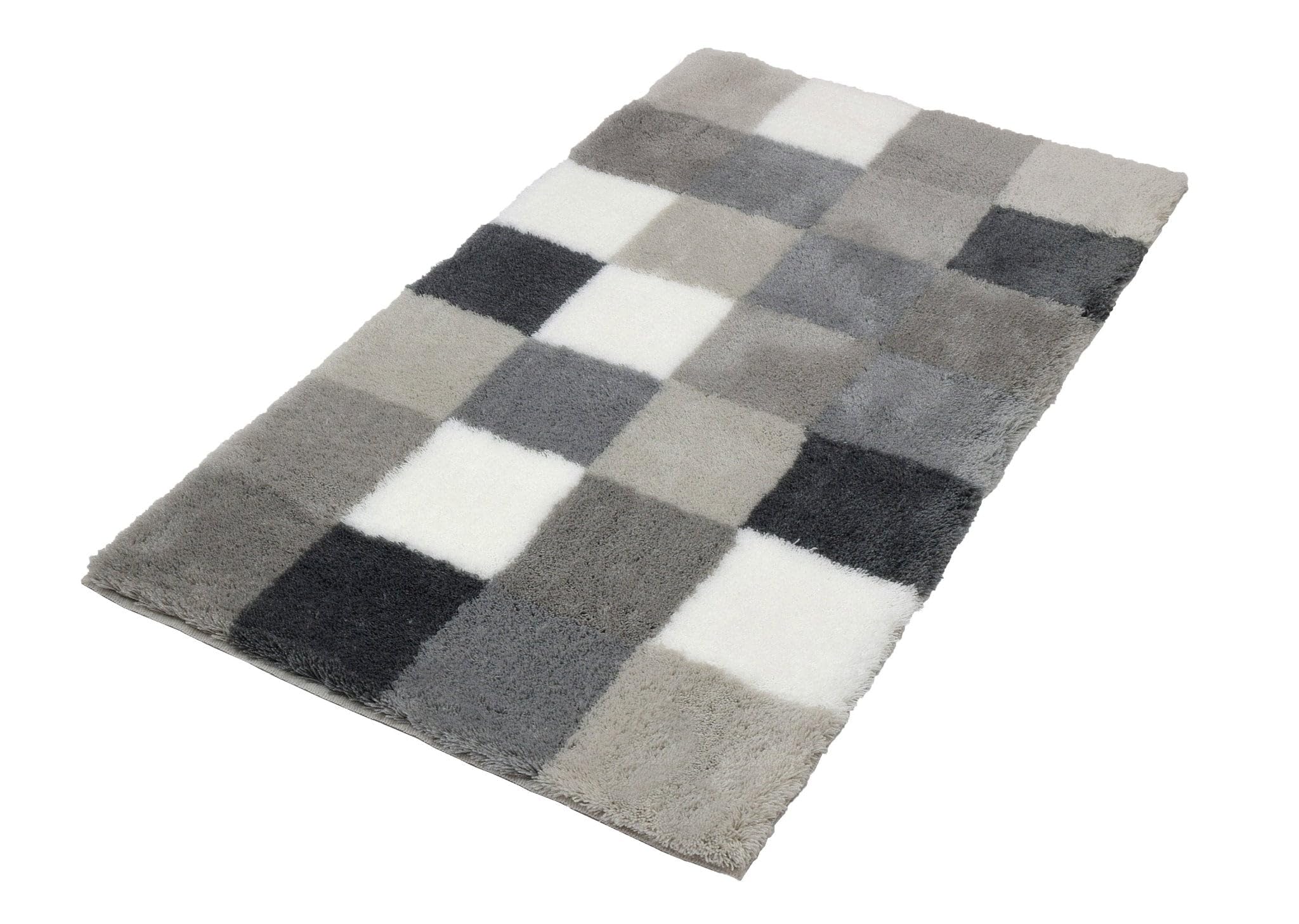 Kleine Wolke "Caro" Bath rug, 70 x 120 cm Grey/White