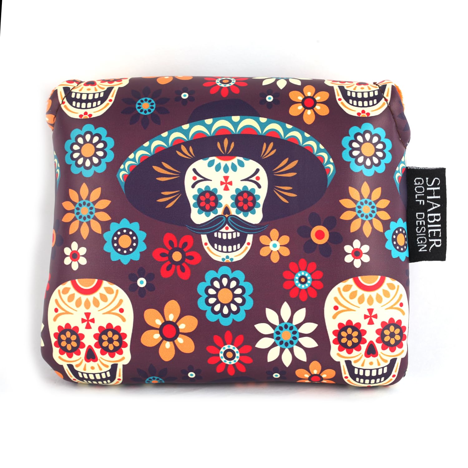 SHABIER Golf Large Mallet Headcover with Skull Design for Taylormade MySpider X Putter, MySpider Tour Putter