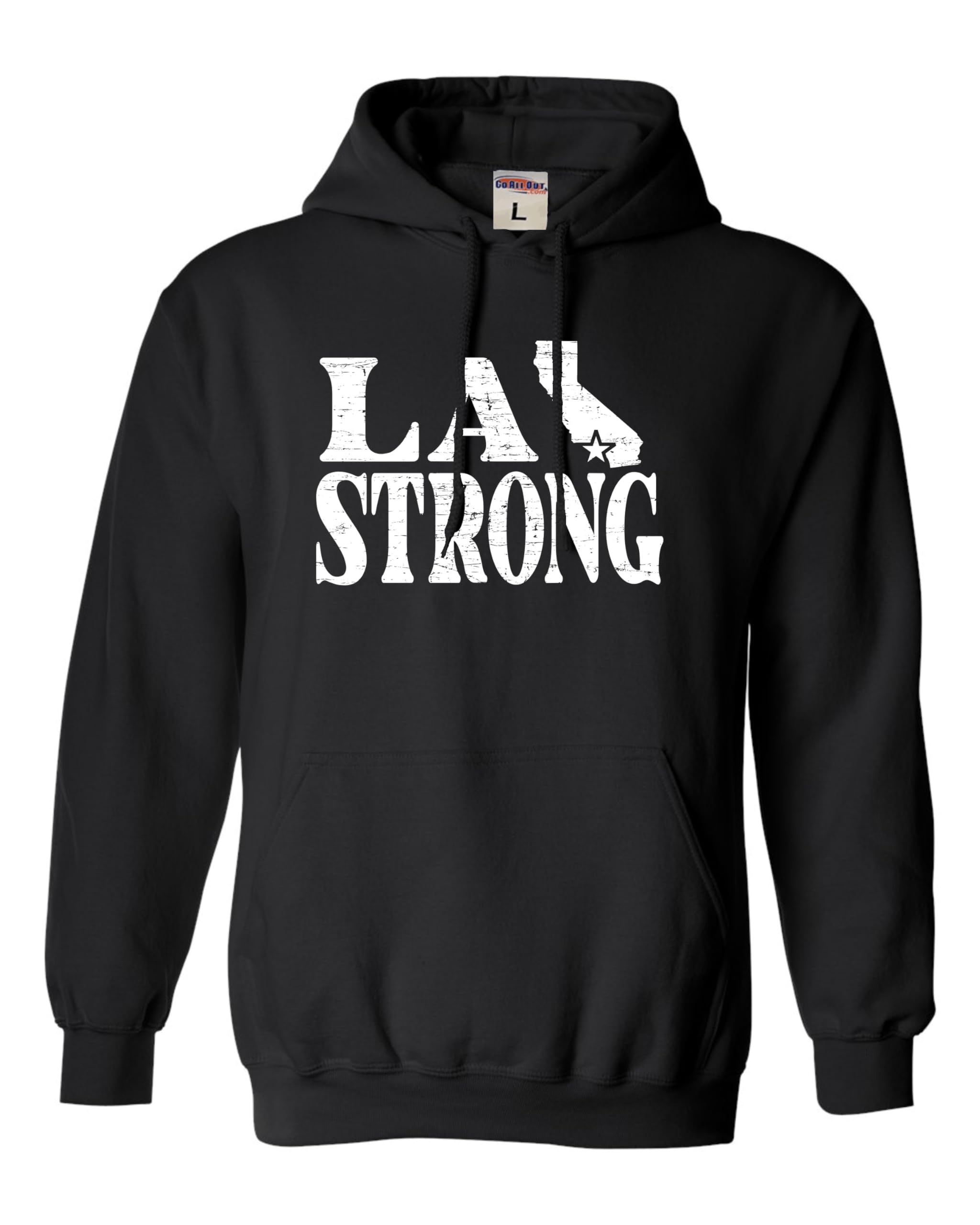 Go All Out Large Black Mens LA Strong Los Angeles