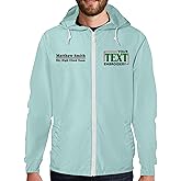 TEEAMORE Custom Windbreaker Embroidered Text Full Zip Jacket Lightweight Waterproof Men Women Rain Jacket