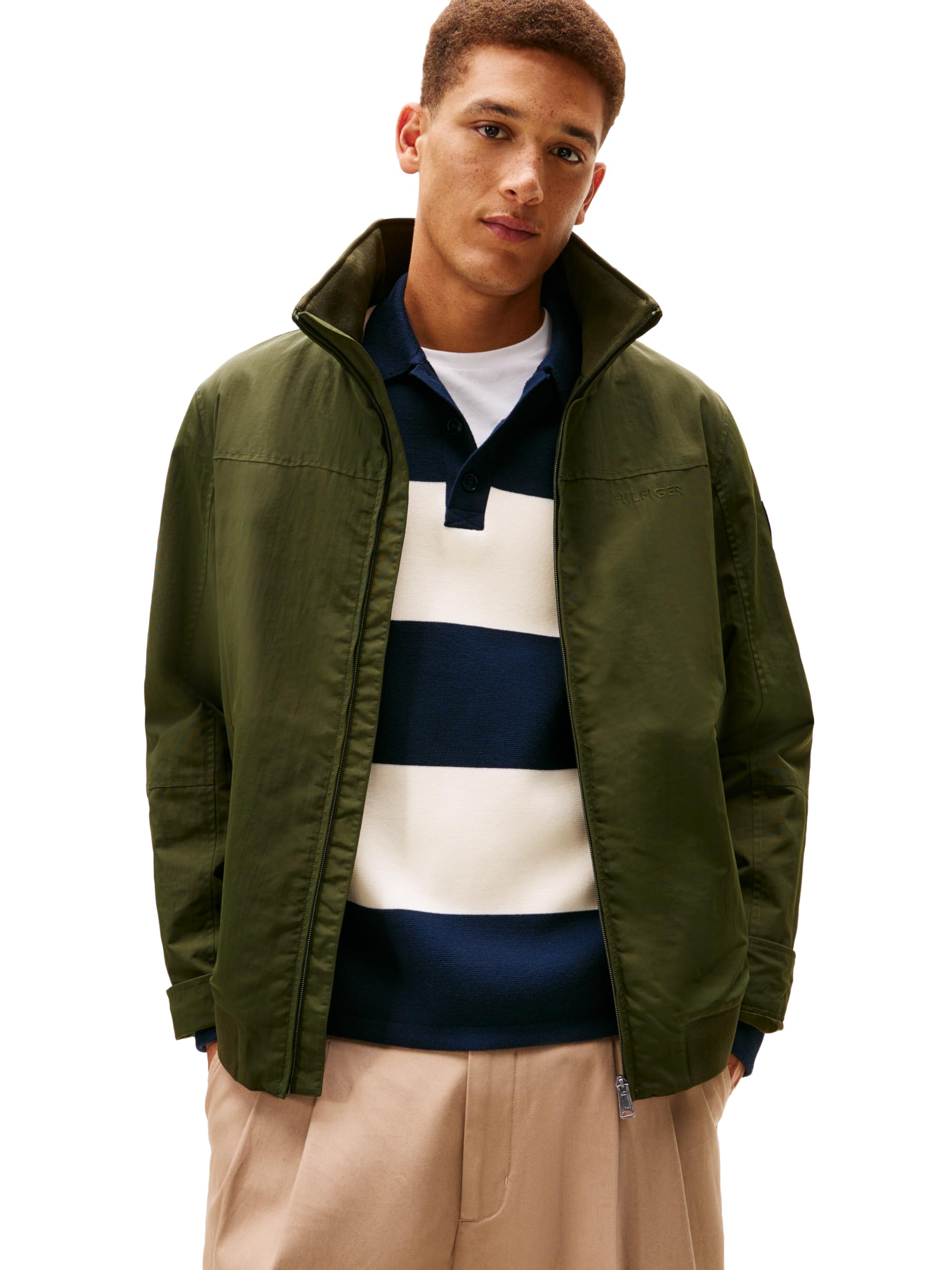 Tommy Hilfiger Men's Lightweight Waterproof Regatta Jacket, ARCTIC SPRUCE Medium Image
