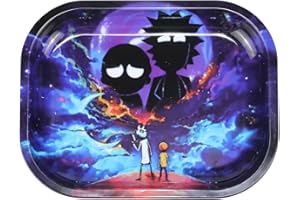 EPZOEE Rolling Trays Premium Metal Tray with Design - Perfect Size for Home Or Travel Accessories