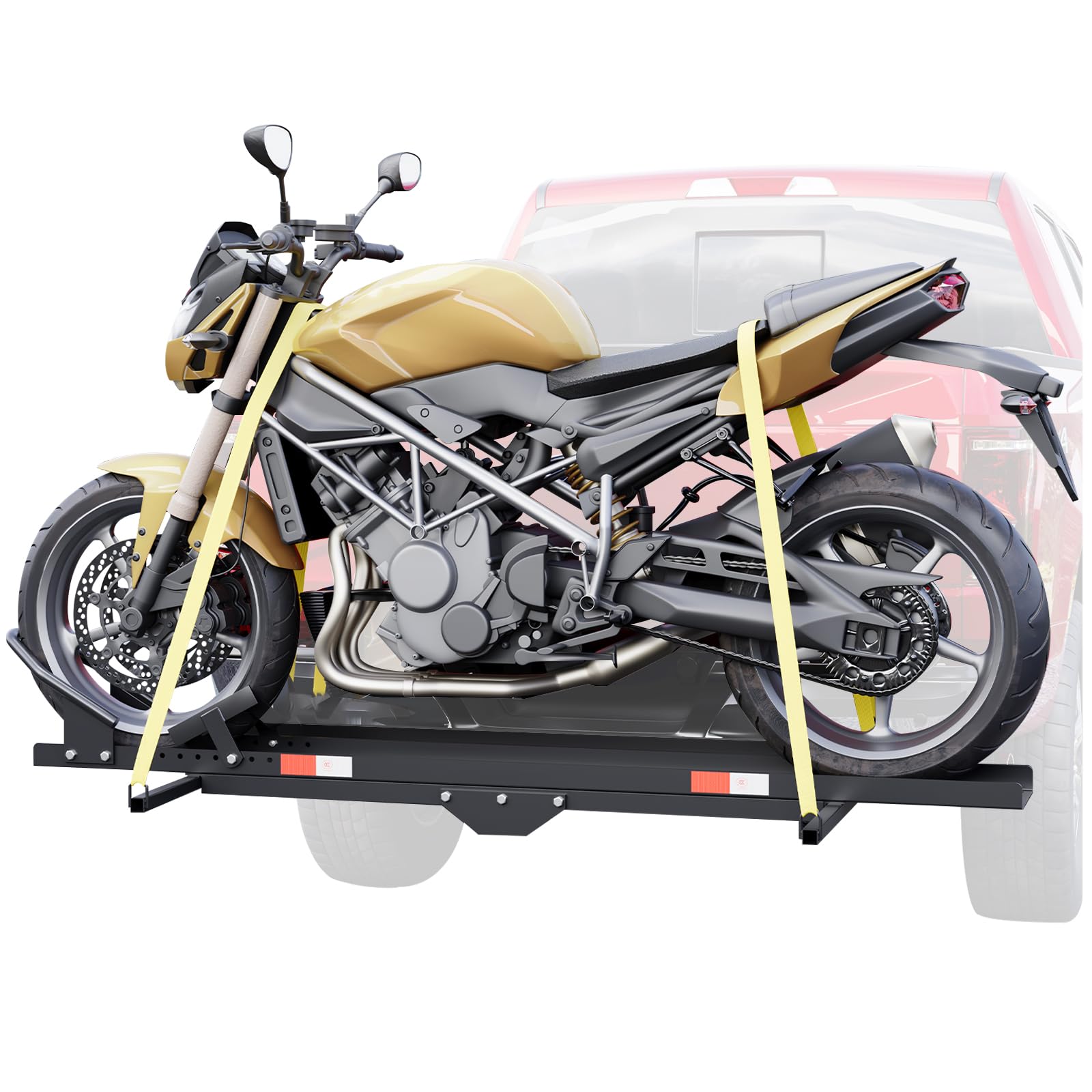Photo 1 of ** FINAL SALE SOLD AS IS VENTA FINAL VENDIDO TAL CUAL, SIN DEVOLUCIONES**

ECOTRIC 600LBS Black Motorcycle Carrier Mount Dirt Bike Rack Hitch Hauler |with Loading Ramp| Superior Heavy Duty (You Will Receive Two Packages for This Item)