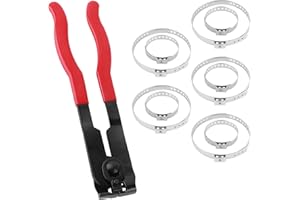 IHOTDER CV Boot Clamp Pliers Kit,10PCS CV Boot Clamp + 1PCS Ear Clamp Pliers,Universal Car Accessorie(Clamp Pliers/1PCS)