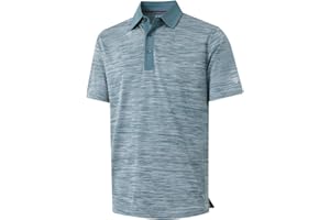 M MAELREG Golf Shirts for Men Dry Fit Short Sleeve Casual Performance Moisture Wicking Heather Pique Collared Polo Shirts