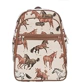 Signare Tapestry Backpack for Women Computer Rucksack Knapsack bookbags for women In Running Horse Design (BKPK-RHOR)
