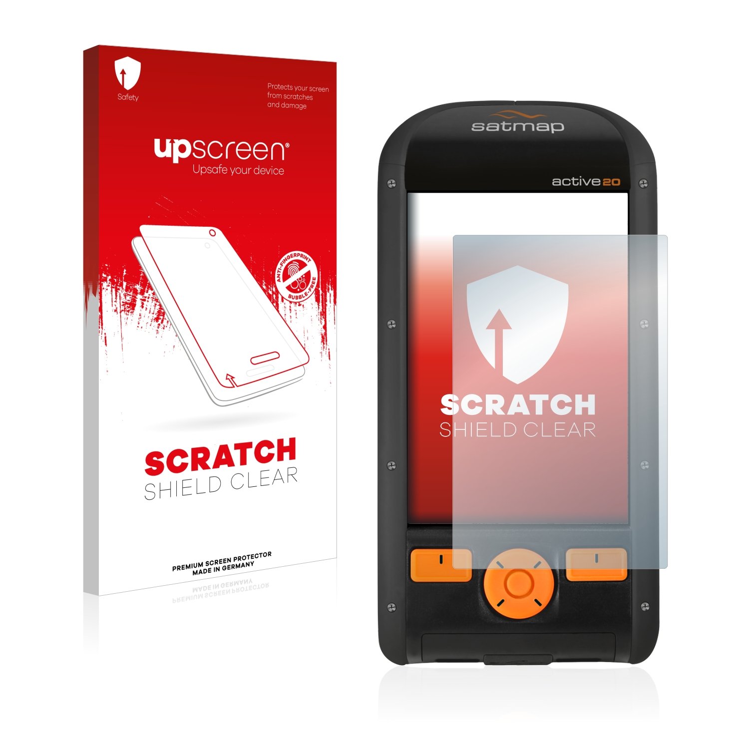 upscreen Scratch Shield Screen Protector compatible with Satmap Active 20 - HD-Clear, Anti-Fingerprint
