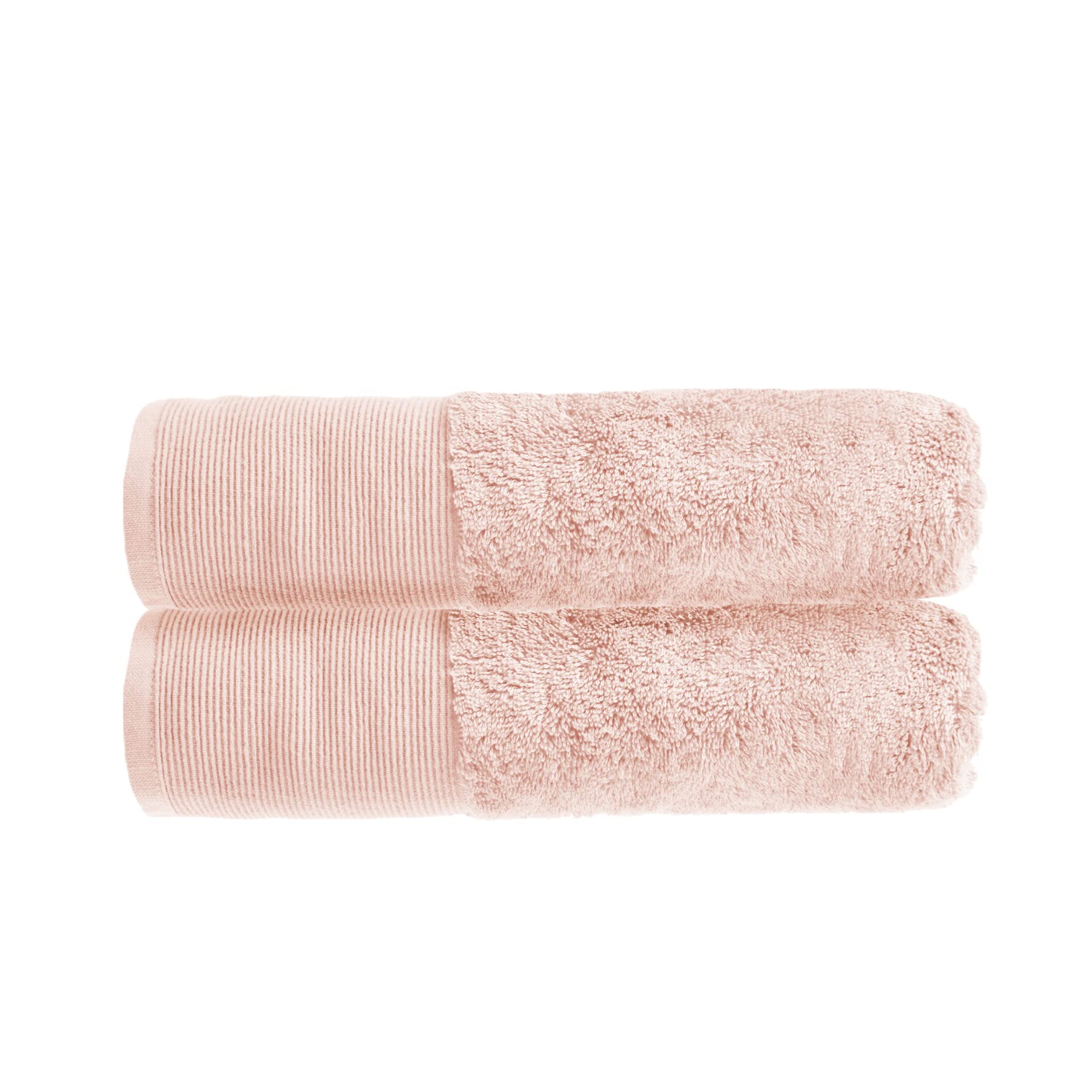 Allure Pack of 2 Bamboo Bath Towels 70 x 125cm – Luxury Super Soft Hypo-Allergenic Plush 550GSM Pair of Bathroom Towels (Blush Pink) — image 1