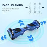 MEGA MOTION Hoverboard 6.5 Inch Blue Bluetooth Speaker LED Lights 20-100kg view 6