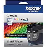 Brother Genuine LC406XLBKS INKvestment Tank High-Yield Black Ink Cartridge, MFC-J4535DW, MFC-J5855DW, MFC-J6555DW