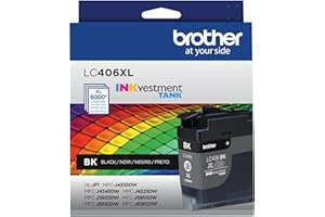 Brother Genuine LC406XLBKS INKvestment Tank High-Yield Black Ink Cartridge, MFC-J4535DW, MFC-J5855DW, MFC-J6555DW