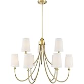 Savoy Essentials 1-2541-9-322 Cameron Chandelier, 9-Light 360 Total Watts, Warm Brass
