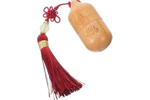AUTSUPPL 1Ml Essential Oil Roll on Bottle with Lotus and Red Tassel, Refillable Eye Cream Roller Ball