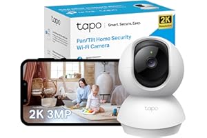 TP-Link Tapo 2K Pan Tilt Security Camera, Baby Monitor, Dog Camera/Motion Detection, 2-Way Audio, 3MP, Night Vision, Cloud &S