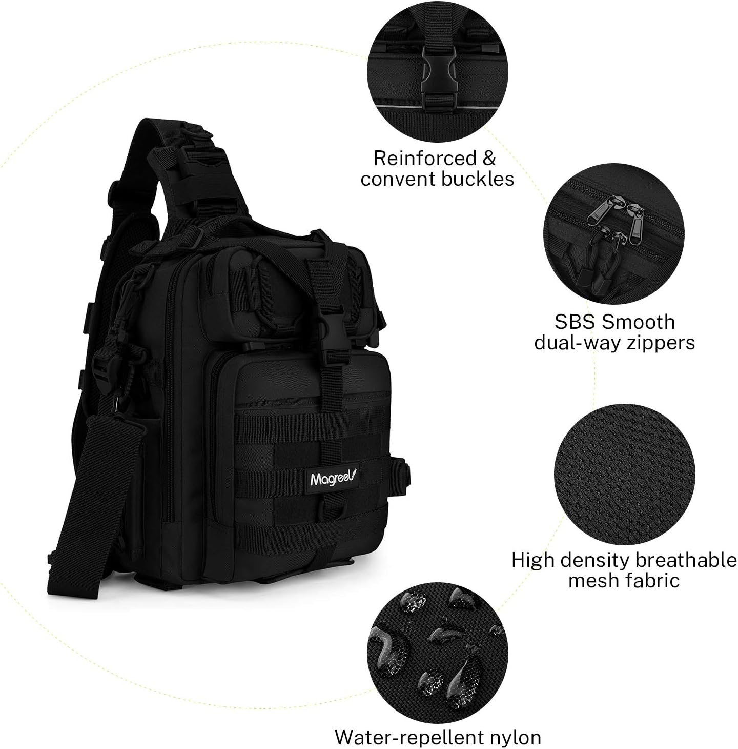 Magreel Fishing Tackle Bag with 1x Fishing Tackle Box, WaterResistant