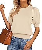 PRETTYGARDEN Womens Tops Spring 2025 Summer Puff
