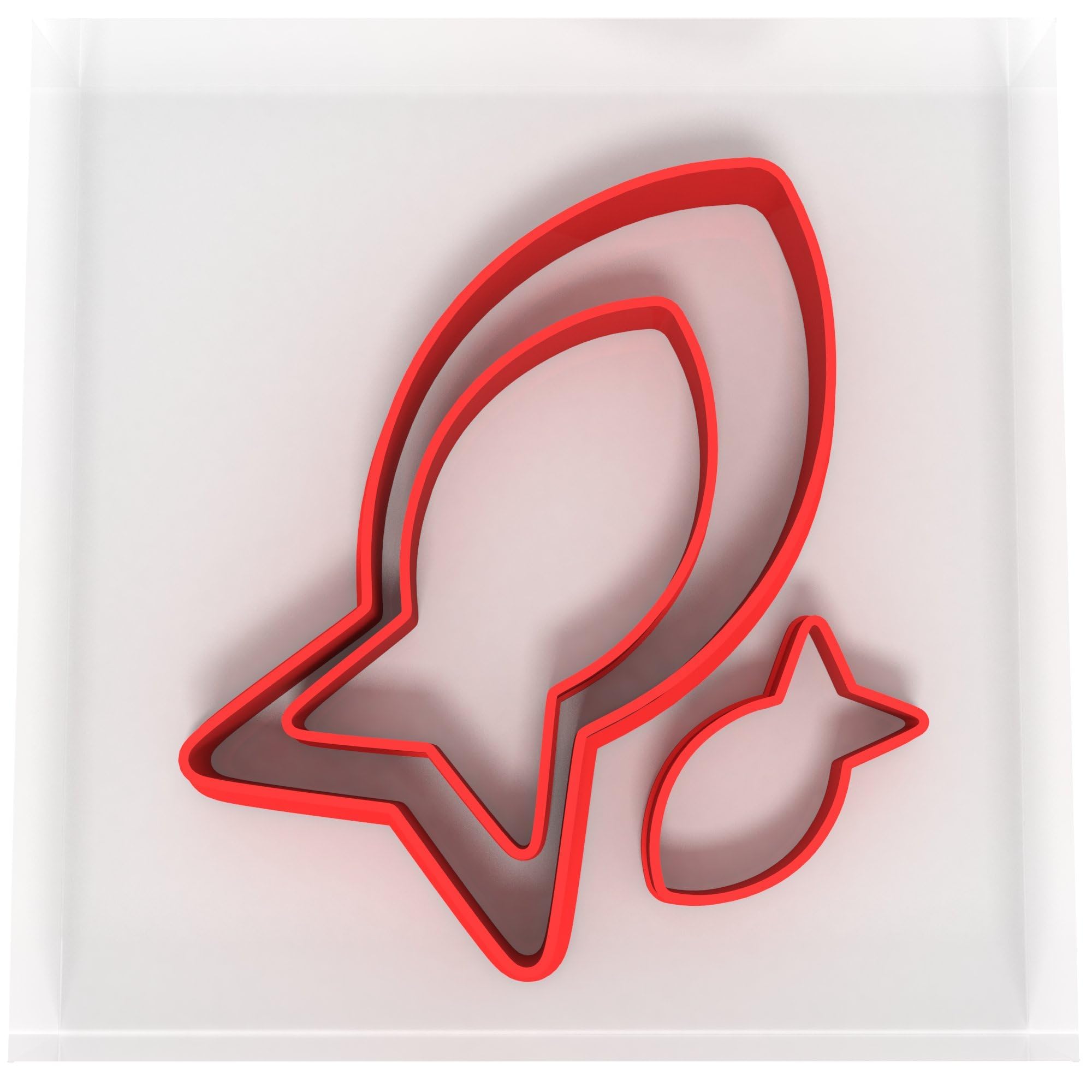 JUST CUTTERS Fish Shape Cutters | Set of 3 Plastic Cutter for Baking, Fondant, Clay, Pastry, Icing, Jewellery (3/5/8CM)