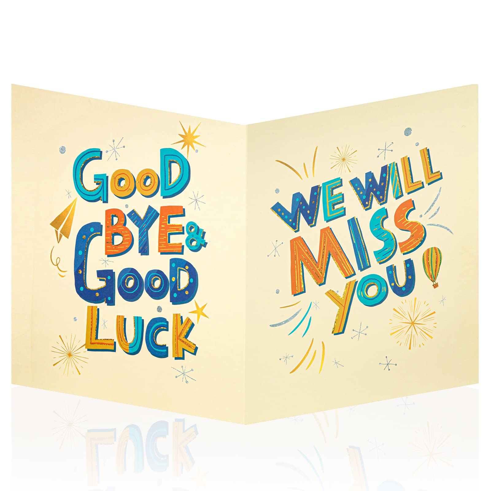 HOMANGA Giant Farewell Greeting Card, 35x55cm Good Luck Office Signature Card, Goodbye Going Away Card for Colleague, Retirement, Going Away Gift for Coworker(Envelope Included)