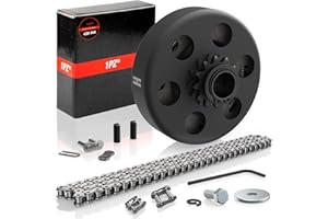 1PZ XNE-JV3 Go Kart Clutch 3/4" Bore 12T with #35 Chain Centrifugal Clutch and Chain for Go Kart Minibike Honda Kart Engines