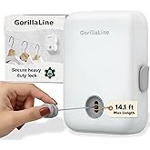 GorillaLine - Retractable Clothesline Indoor Outdoor Clothes Line - Heavy Duty Clothes Drying Laundry Line - Wall Mounted Dry