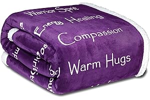 WOLF CREEK BLANKET - Compassion Blanket (Brand)- Strength Courage Super Soft Warm Hugs, Get Well Gift Blanket Plush Healing Thoughts Positive Energy Love & Hope with Fluffy Comfort (50x 65)